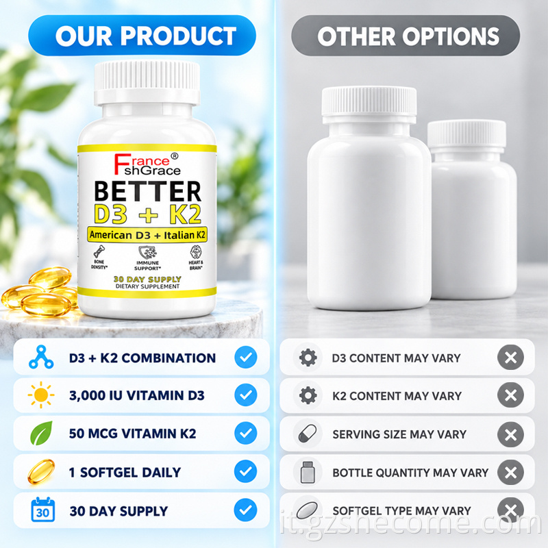Vitamin D3 K2 Softgels7